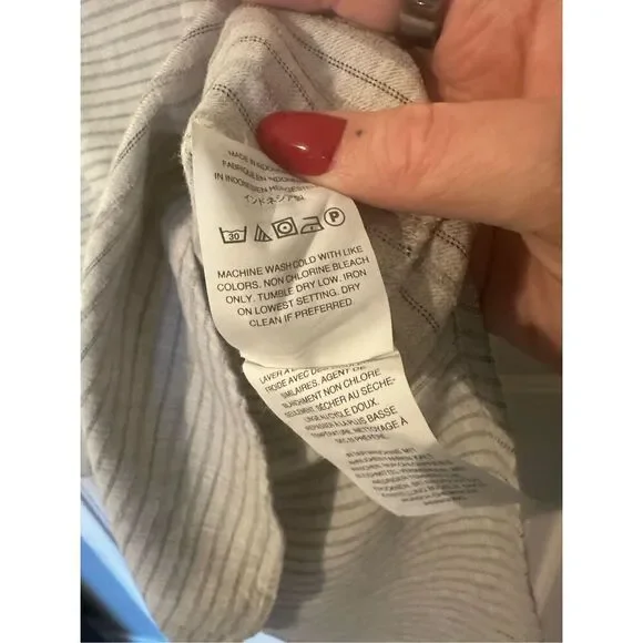 Madewell Split Cuff Gray Cotton Tunic Women Top Weathered Concrete Size XS H3939 - Picture 10 of 13